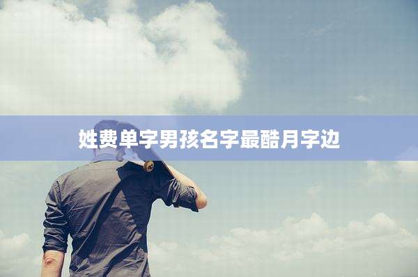 姓费单字男孩名字最酷月字边