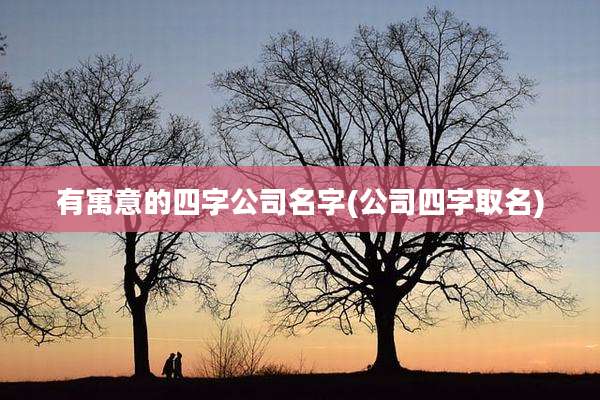 有寓意的四字公司名字(公司四字取名)