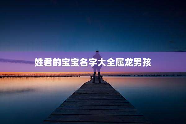 姓君的宝宝名字大全属龙男孩