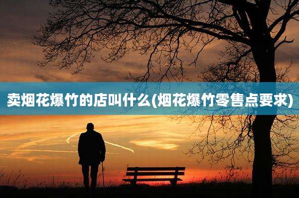 卖烟花爆竹的店叫什么(烟花爆竹零售点要求)