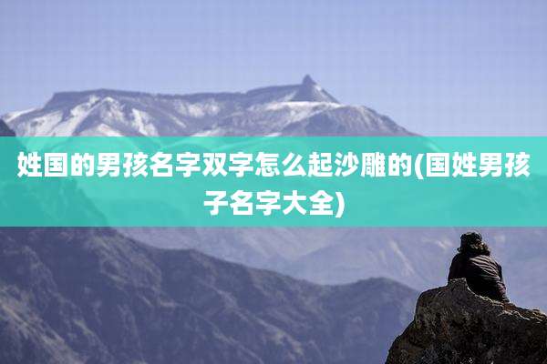 姓国的男孩名字双字怎么起沙雕的(国姓男孩子名字大全)