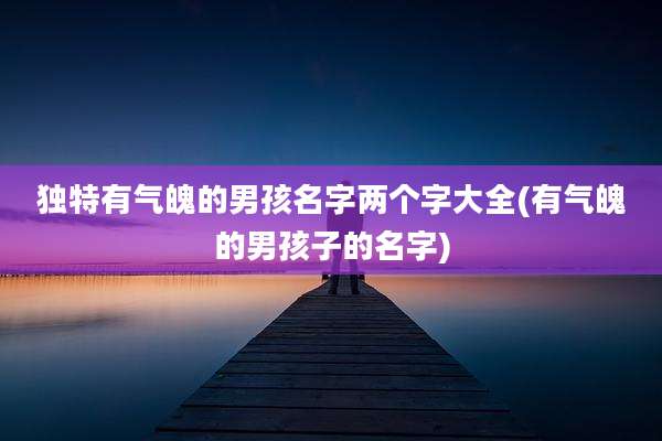 独特有气魄的男孩名字两个字大全(有气魄的男孩子的名字)