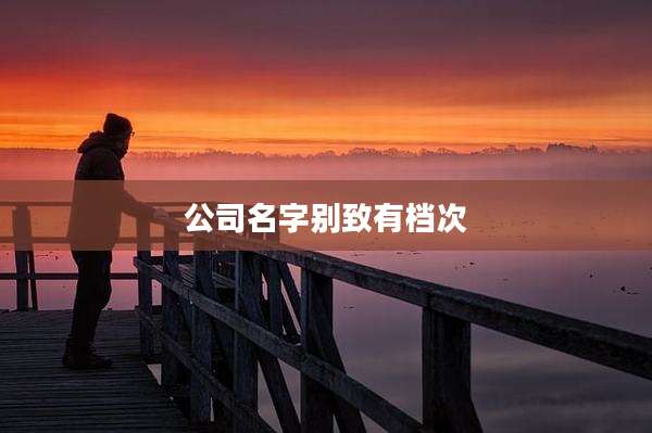 公司名字别致有档次
