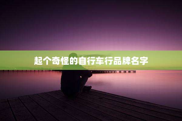 起个奇怪的自行车行品牌名字