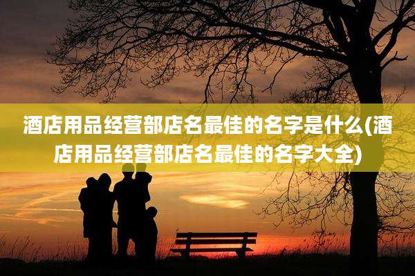 酒店用品经营部店名最佳的名字是什么(酒店用品经营部店名最佳的名字大全)