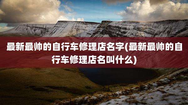 最新最帅的自行车修理店名字(最新最帅的自行车修理店名叫什么)