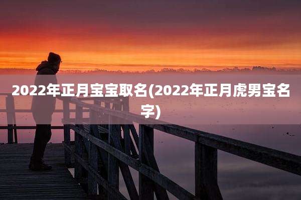 2022年正月宝宝取名(2022年正月虎男宝名字)