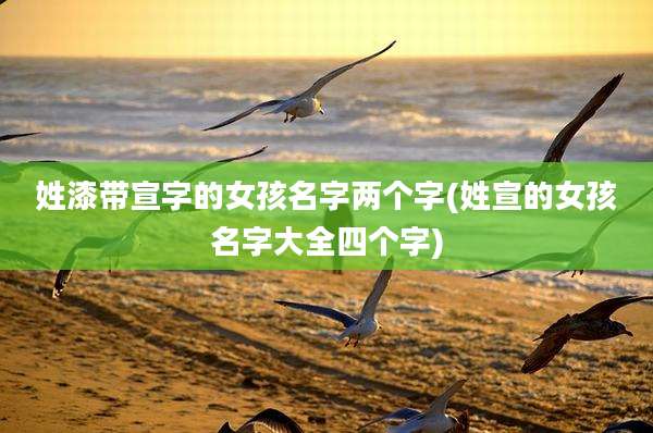 姓漆带宣字的女孩名字两个字(姓宣的女孩名字大全四个字)