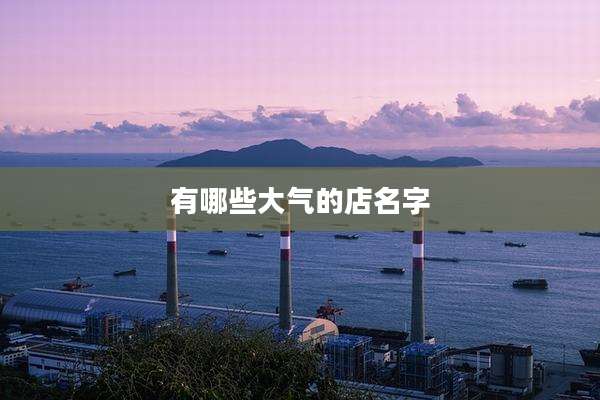 有哪些大气的店名字