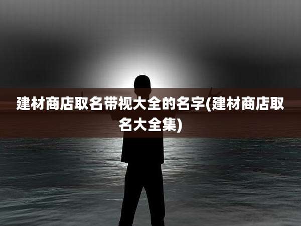 建材商店取名带视大全的名字(建材商店取名大全集)