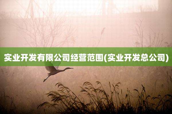 实业开发有限公司经营范围(实业开发总公司)