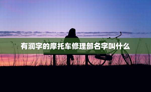 有润字的摩托车修理部名字叫什么