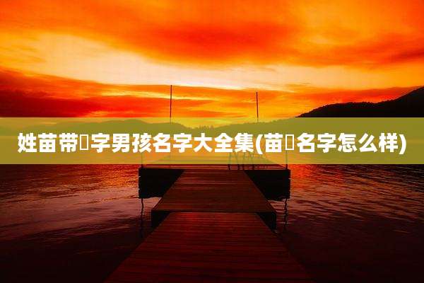 姓苗带玥字男孩名字大全集(苗玥名字怎么样)