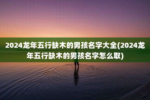 2024龙年五行缺木的男孩名字大全(2024龙年五行缺木的男孩名字怎么取)