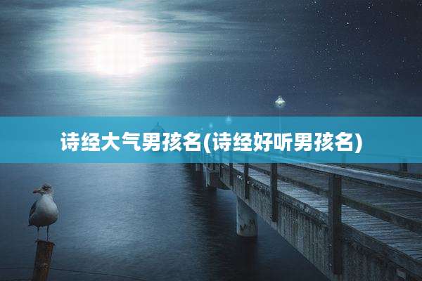 诗经大气男孩名(诗经好听男孩名)