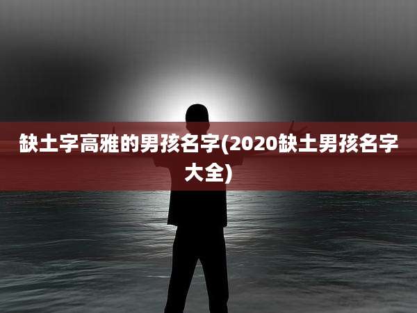 缺土字高雅的男孩名字(2020缺土男孩名字大全)