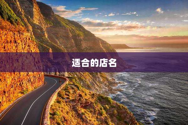 适合的店名