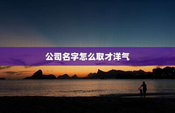 公司名字怎么取才洋气