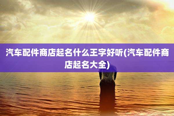汽车配件商店起名什么王字好听(汽车配件商店起名大全)
