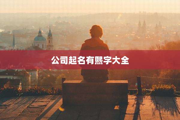 公司起名有熙字大全