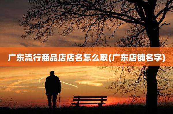广东流行商品店店名怎么取(广东店铺名字)