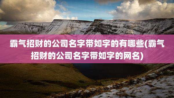 霸气招财的公司名字带如字的有哪些(霸气招财的公司名字带如字的网名)