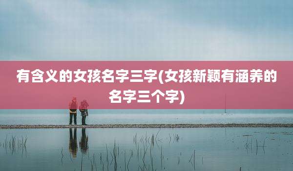 有含义的女孩名字三字(女孩新颖有涵养的名字三个字)