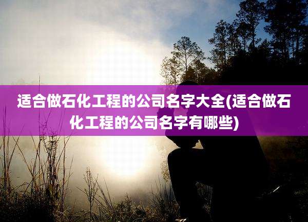 适合做石化工程的公司名字大全(适合做石化工程的公司名字有哪些)