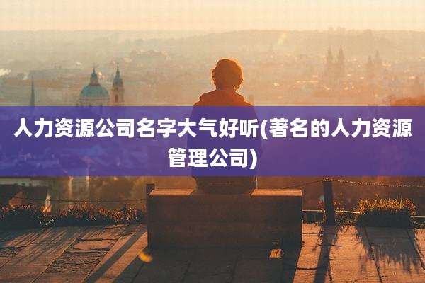人力资源公司名字大气好听(著名的人力资源管理公司)
