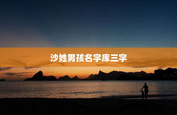 沙姓男孩名字库三字