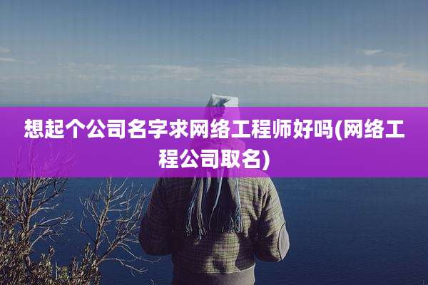 想起个公司名字求网络工程师好吗(网络工程公司取名)