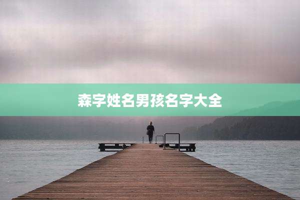 森字姓名男孩名字大全