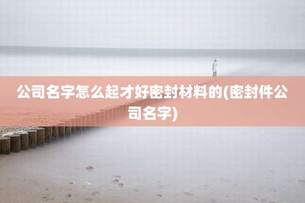 公司名字怎么起才好密封材料的(密封件公司名字)