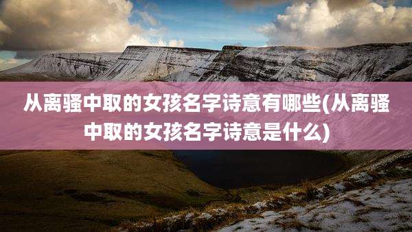 从离骚中取的女孩名字诗意有哪些(从离骚中取的女孩名字诗意是什么)