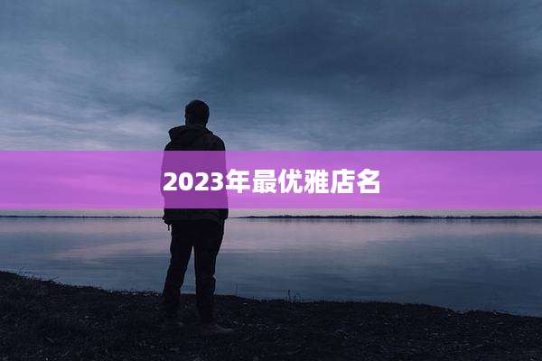 2023年最优雅店名