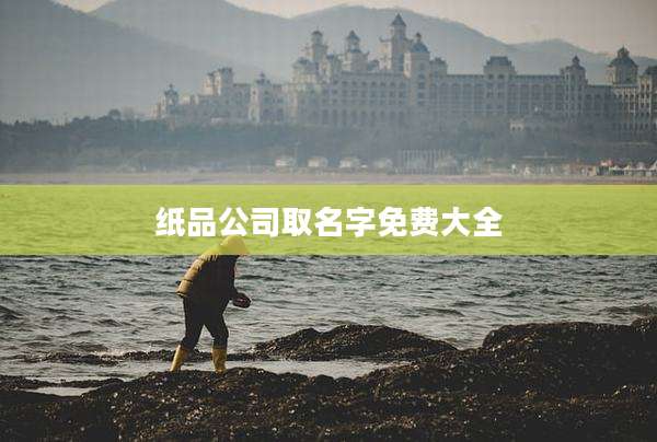 纸品公司取名字免费大全