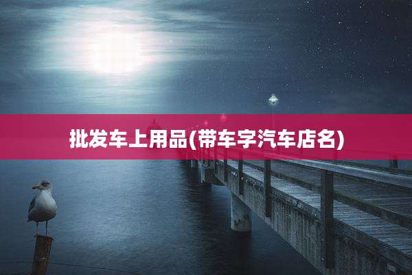 批发车上用品(带车字汽车店名)