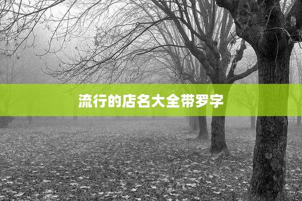 流行的店名大全带罗字