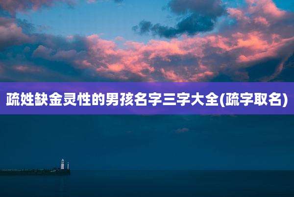 疏姓缺金灵性的男孩名字三字大全(疏字取名)