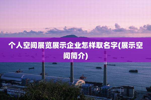 个人空间展览展示企业怎样取名字(展示空间简介)