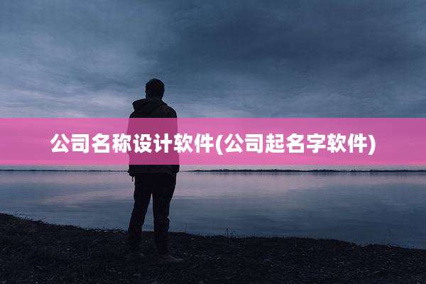 公司名称设计软件(公司起名字软件)
