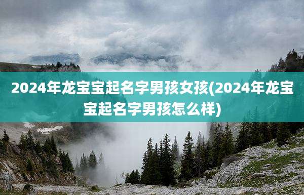 2024年龙宝宝起名字男孩女孩(2024年龙宝宝起名字男孩怎么样)