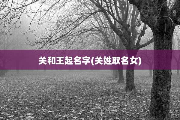 关和王起名字(关姓取名女)