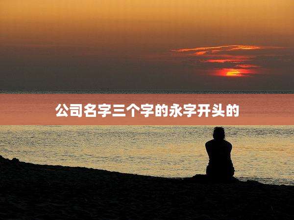 公司名字三个字的永字开头的
