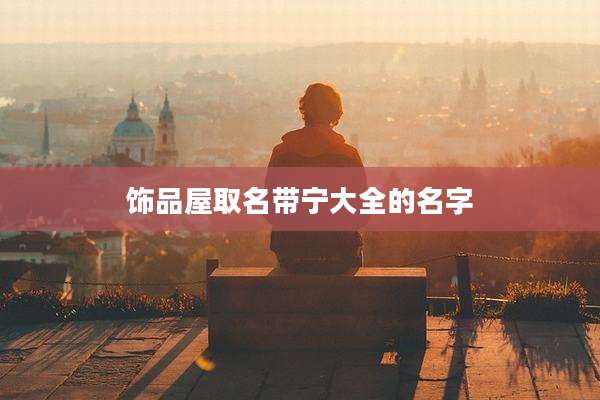 饰品屋取名带宁大全的名字