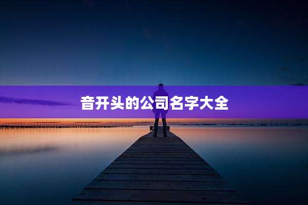 音开头的公司名字大全