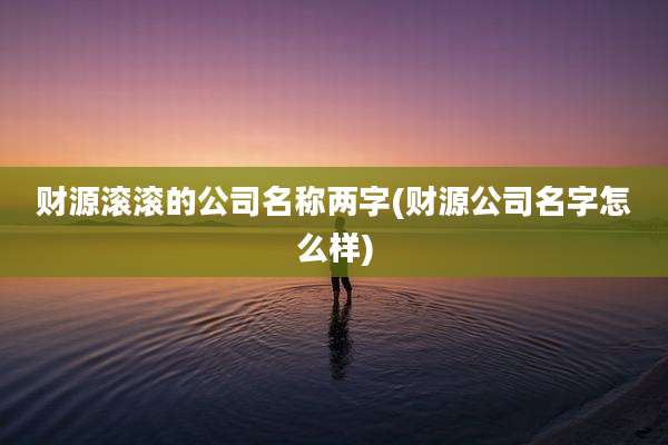 财源滚滚的公司名称两字(财源公司名字怎么样)