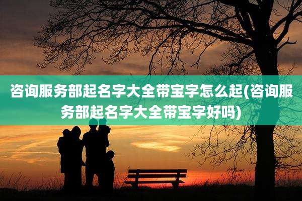 咨询服务部起名字大全带宝字怎么起(咨询服务部起名字大全带宝字好吗)