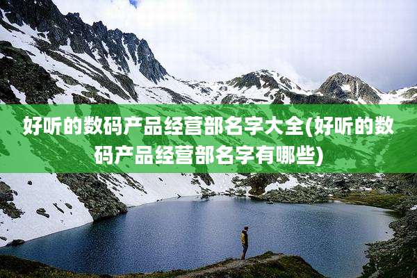 好听的数码产品经营部名字大全(好听的数码产品经营部名字有哪些)