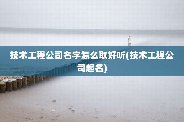 技术工程公司名字怎么取好听(技术工程公司起名)